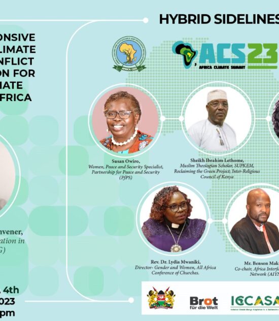 Advancing Gender-Responsive Approach to Climate Action and Conflict Transformation in Building Climate Resilience in Africa