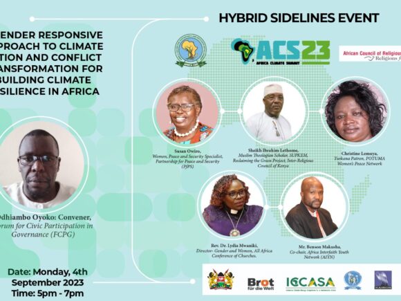 Advancing Gender-Responsive Approach to Climate Action and Conflict Transformation in Building Climate Resilience in Africa